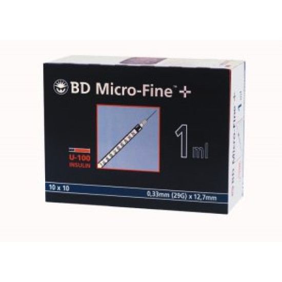 BD Micro-Fine+ U-100 seringi 12.7mm 100 unitati