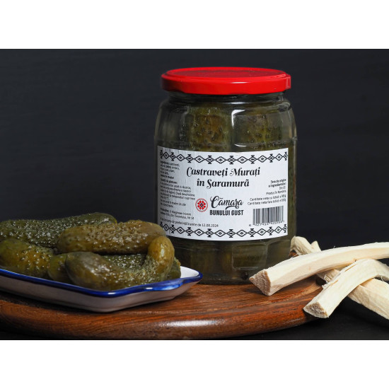 Castraveți murați în saramură, borcan 720g