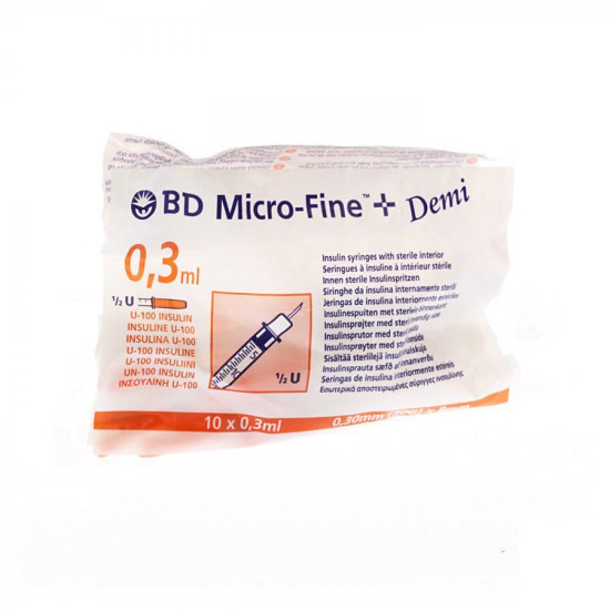 BD Micro Fine Plus U-100 seringi 8mm 30 unitati- set 10 buc
