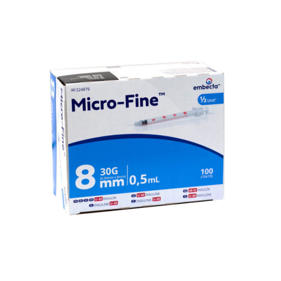 Embecta Micro Fine U-40 8mm 30G 100 bucati